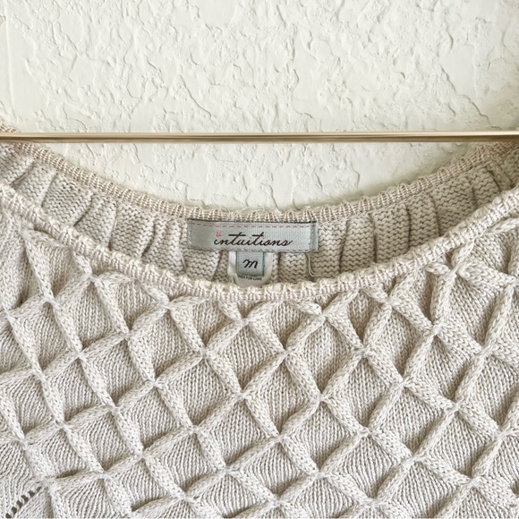 Boutique Intuitions Shimmery Neutral Textured Scoop-Neck Knit - Picture 2 of 10